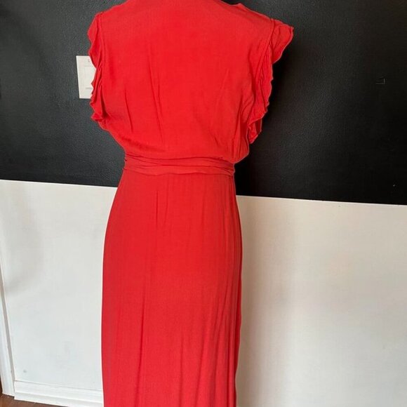 Express Flutter Sleeve Maxi Dress | Coral Pink| Size S Gently Used – Excellent C - Picture 4 of 14